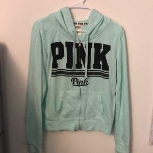 Aqua PINK Zipped Sweatshirt